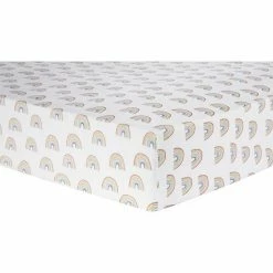 Trend Lab Pastel Rainbow Flannel Fitted Crib Sheet