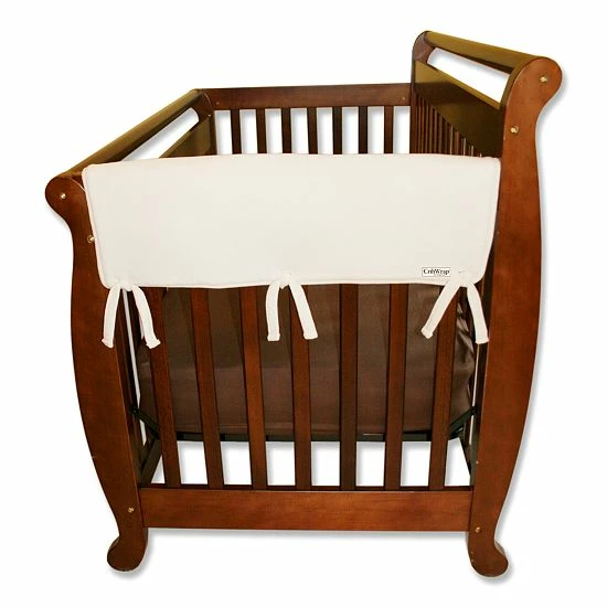 Trend Lab 2-pk. Solid Convertible Crib Side Rail Covers White 4 Trend Lab 2-pk. Solid Convertible Crib Side Rail Covers White - Image 2