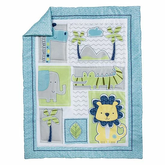 Trend Lab 4 Piece Jungle Roar Crib Bedding Set 6 Trend Lab 4 Piece Jungle Roar Crib Bedding Set - Image 4