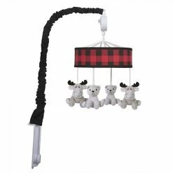 Trend Lab Animal Musical Crib Mobile Gray White