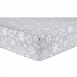 Trend Lab Snowflake Flurry Fitted Crib Sheet