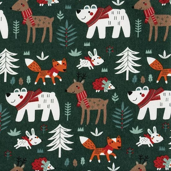 Trend Lab Festive Forest Flannel Fitted Crib Sheet 4 Trend Lab Festive Forest Flannel Fitted Crib Sheet - Image 3