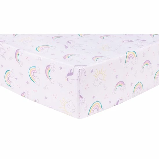 Trend Lab Unicorn Rainbow Deluxe Flannel Fitted Crib Sheet 3 Trend Lab Unicorn Rainbow Deluxe Flannel Fitted Crib Sheet