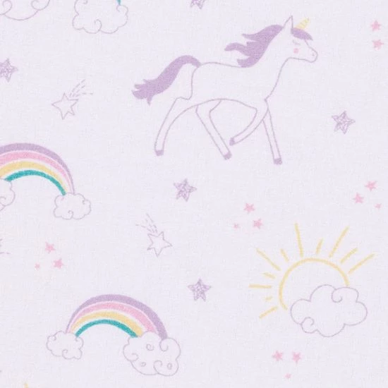 Trend Lab Unicorn Rainbow Deluxe Flannel Fitted Crib Sheet 4 Trend Lab Unicorn Rainbow Deluxe Flannel Fitted Crib Sheet - Image 2