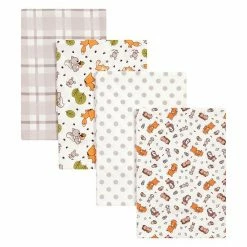 Trend Lab 4-pk. Wild Bunch Flannel Swaddle Blankets