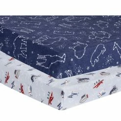 Trend Lab Sky Traveler 2-Pack Flannel Playard Sheets