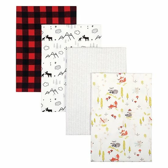 Trend Lab Buffalo Check Woodland 4 Pack Flannel Blankets 4 Trend Lab Buffalo Check Woodland 4 Pack Flannel Blankets - Image 2