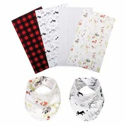 Trend Lab Buffalo Check 6-Piece Bib & Burp Cloth Set