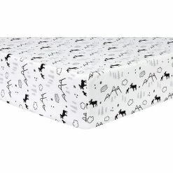 Trend Lab Lumberjack Moose Deluxe Flannel Fitted Crib Sheet
