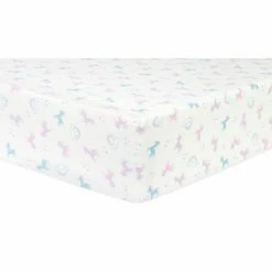Trend Lab Unicorns And Stars Deluxe Flannel Fitted Crib Sheet