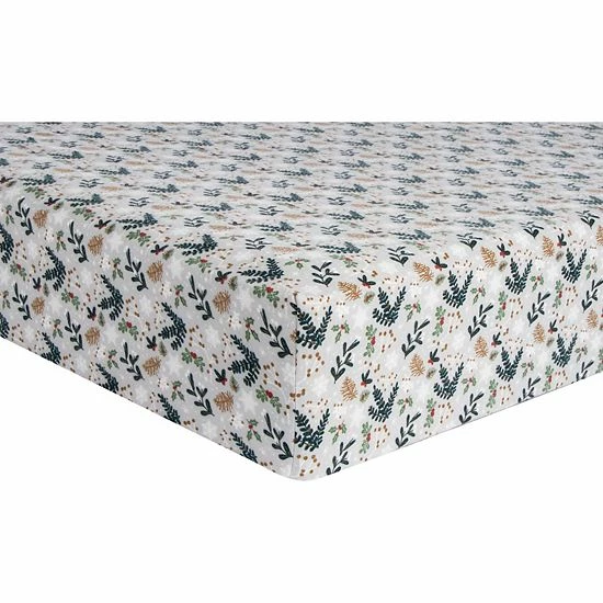 Trend Lab Mistletoe Flannel Fitted Crib Sheet 3 Trend Lab Mistletoe Flannel Fitted Crib Sheet