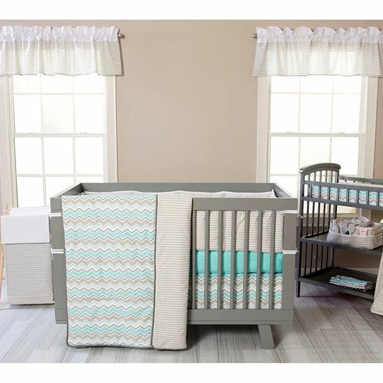 Trend Lab 3-pc. Chevron Crib Bedding Set Buttercup Zig Zag 4 Trend Lab 3-pc. Chevron Crib Bedding Set Buttercup Zig Zag - Image 2