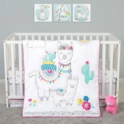 Trend Lab Sammy & Lou Llama Mama 4 Piece Crib Bedding Set