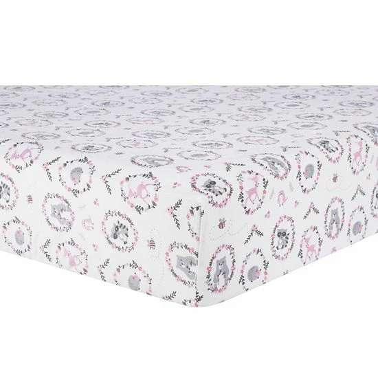 Trend Lab Sweet Forest Friends Woodland Portraits Fitted Crib Sheet 3 Trend Lab Sweet Forest Friends Woodland Portraits Fitted Crib Sheet