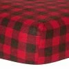Trend Lab Flannel Crib Sheet Brown Red Check -Trend Lab shop unnamed file 54