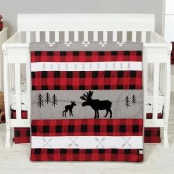 Trend Lab Lumberjack Moose 3 Piece Crib Bedding Set -Trend Lab shop unnamed file 668