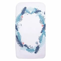 Trend Lab My Tiny Moments Spruce Wreath Flannel Photo Op Fitted Crib Sheet