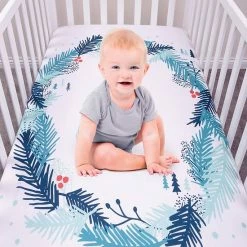 Trend Lab My Tiny Moments Spruce Wreath Flannel Photo Op Fitted Crib Sheet -Trend Lab shop unnamed file 680
