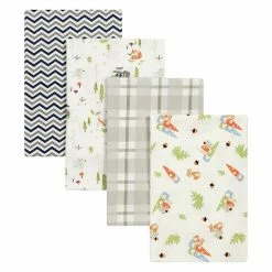 Trend Lab Woodsy Gnomes 4-Pack Flannel Blankets