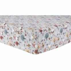 Trend Lab Woodland Gnomes Flannel Fitted Crib Sheet