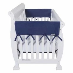 Trend Lab CribWrap Wide 2-pc. Short Fleece Rail Cover Set Navy
