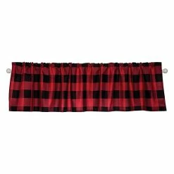 Trend Lab Red And Black Buffalo Check Window Valance