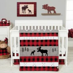 Trend Lab Lumberjack Moose 6 Piece Crib Bedding Set -Trend Lab shop unnamed file 84