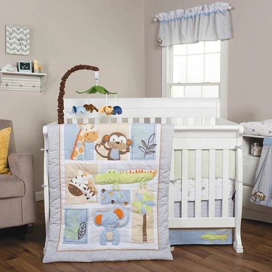 Trend Lab Jungle Fun 6-pc. Crib Bedding Set 3 Trend Lab Jungle Fun 6-pc. Crib Bedding Set