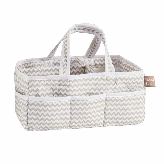 Trend Lab Printed Diaper Caddy Dove Gray 4 Trend Lab Printed Diaper Caddy Dove Gray - Image 2