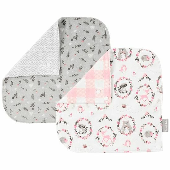 Trend Lab Sweet Forest Friends 6-Piece Bib & Burp Cloth Set 5 Trend Lab Sweet Forest Friends 6-Piece Bib & Burp Cloth Set - Image 3